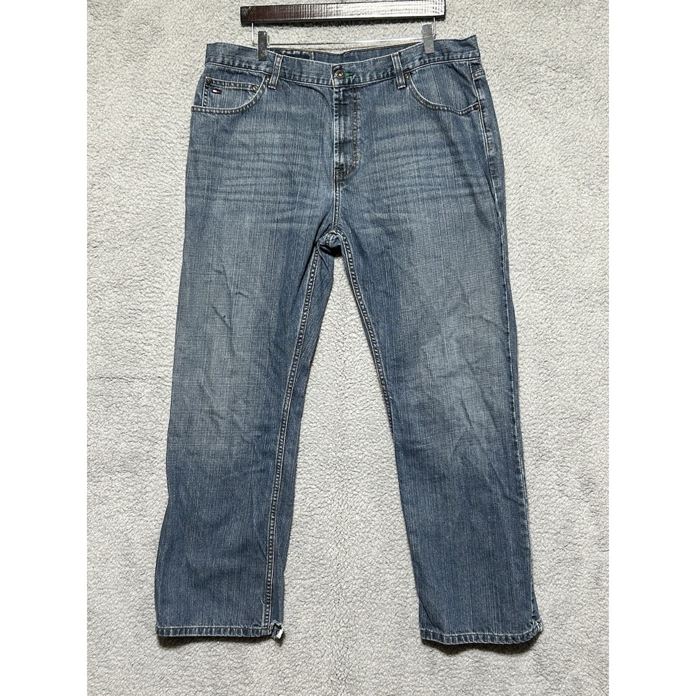 Tommy Hilfiger Mens 38X30 Medium‎ Wash Jeans Premium Denim Bootcut